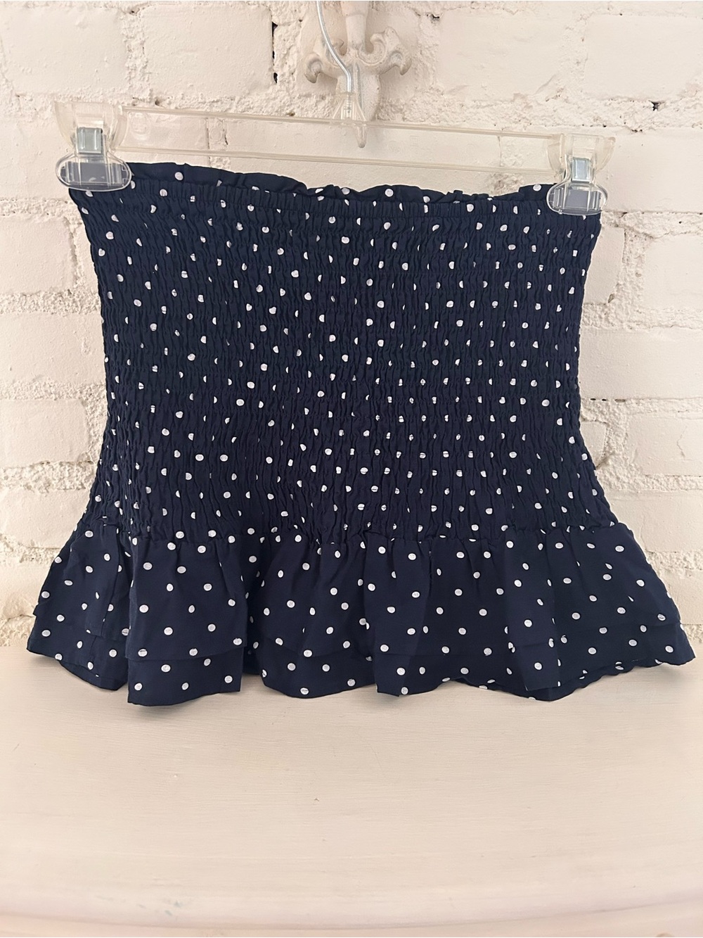 VS PINK Polka Dot “Flirty Fit” Smocked Mini Skirt 
Size: Small
NWT